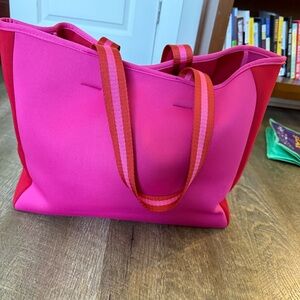 Summersalt Vibrant Pink and Red Tote Bag